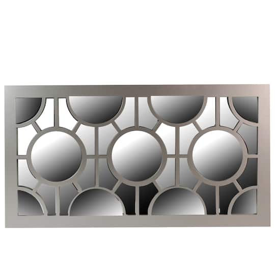 26" Metallic Gray Geometric Rectangular Wall Mirror By Northlight | 14.25" x 26" | Michaels®
